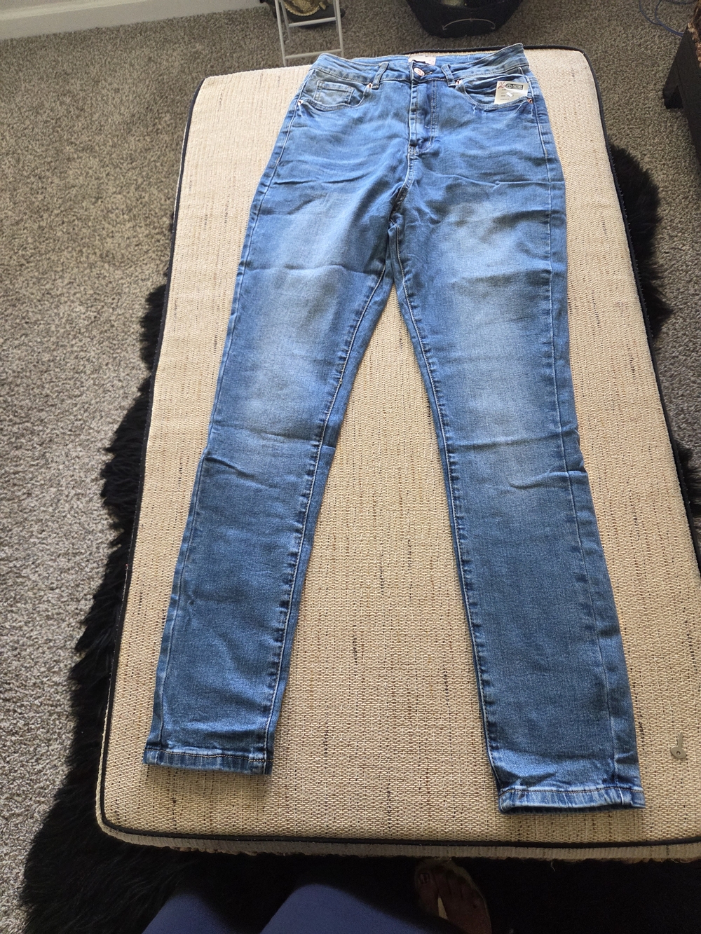 Pink Lily Medium Blue High-Rise Skinny Jeans